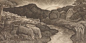 Les moutons de son pâturage - Edward Calvert
